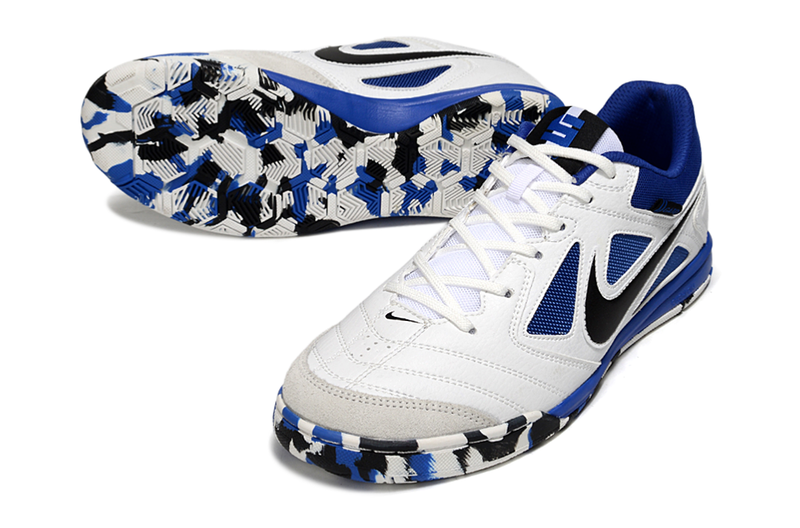 Chuteira Futsal Supreme X Nike SB Gato IC Branca, Azul e Preto