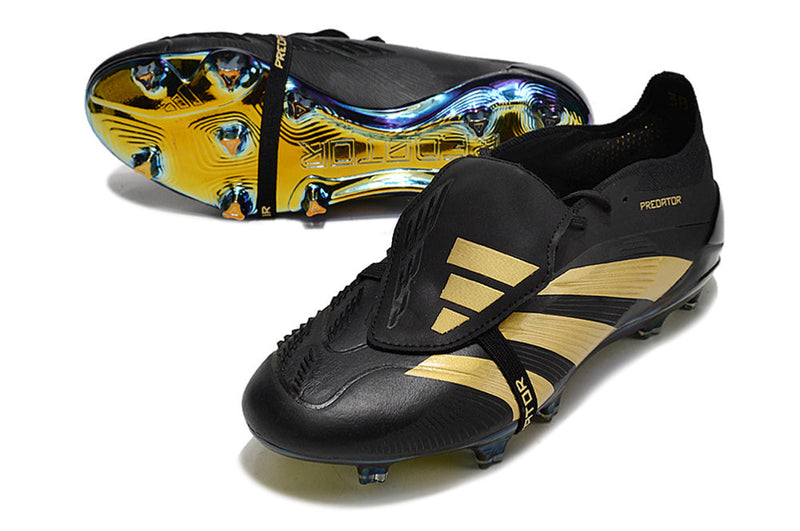 Chuteira Campo Adidas Predator FT 30 Elite FG Preta e Dourado