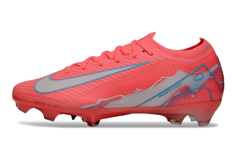 Chuteira Campo Nike Air Zoom Mercurial Vapor 16 Elite FG Rosa e Azul