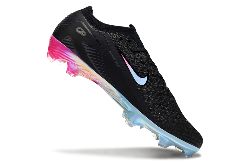 Chuteira Campo Nike Air Zoom Mercurial Vapor 16 Elite FG Preta, Rosa e Azul