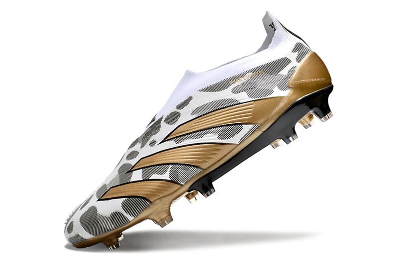 Chuteira Campo Adidas Predator LL Elite FG Branca e Dourada "Generation Pred 2.0 Pack"