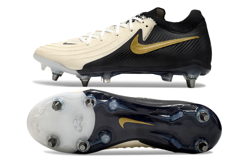 Chuteira Campo Nike Phantom GX 2 Elite Trava Mista Preto e Branco