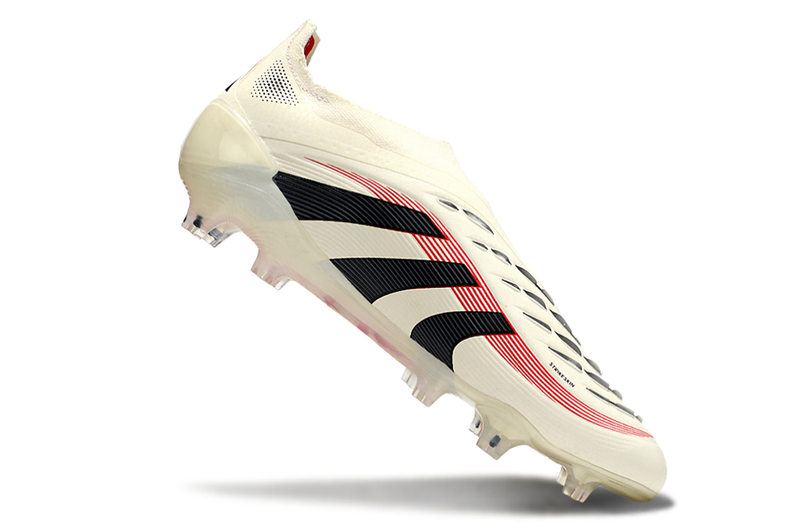 Chuteira Campo Adidas Predator LL Elite FG Bege, Vermelha e Preta