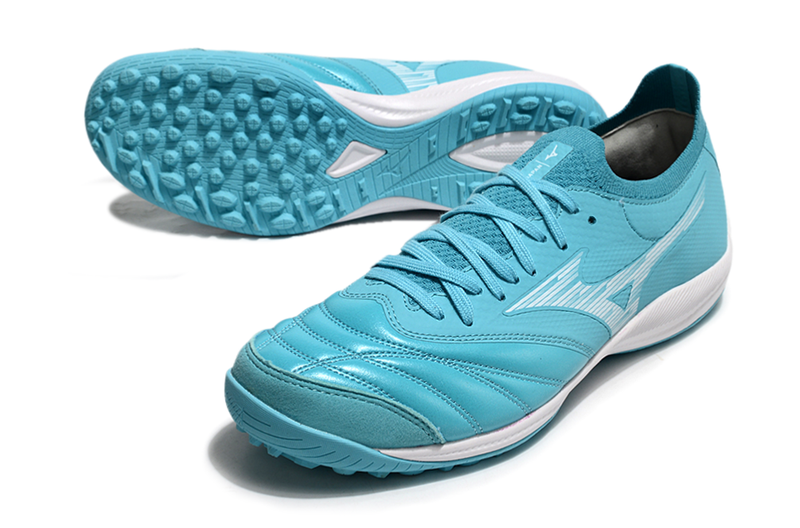 Chuteira Society Mizuno Morelia Neo Sala TF Azul