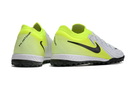 Chuteira Society Nike Phantom GX Elite TF Cinza e Verde "Mad Voltage"