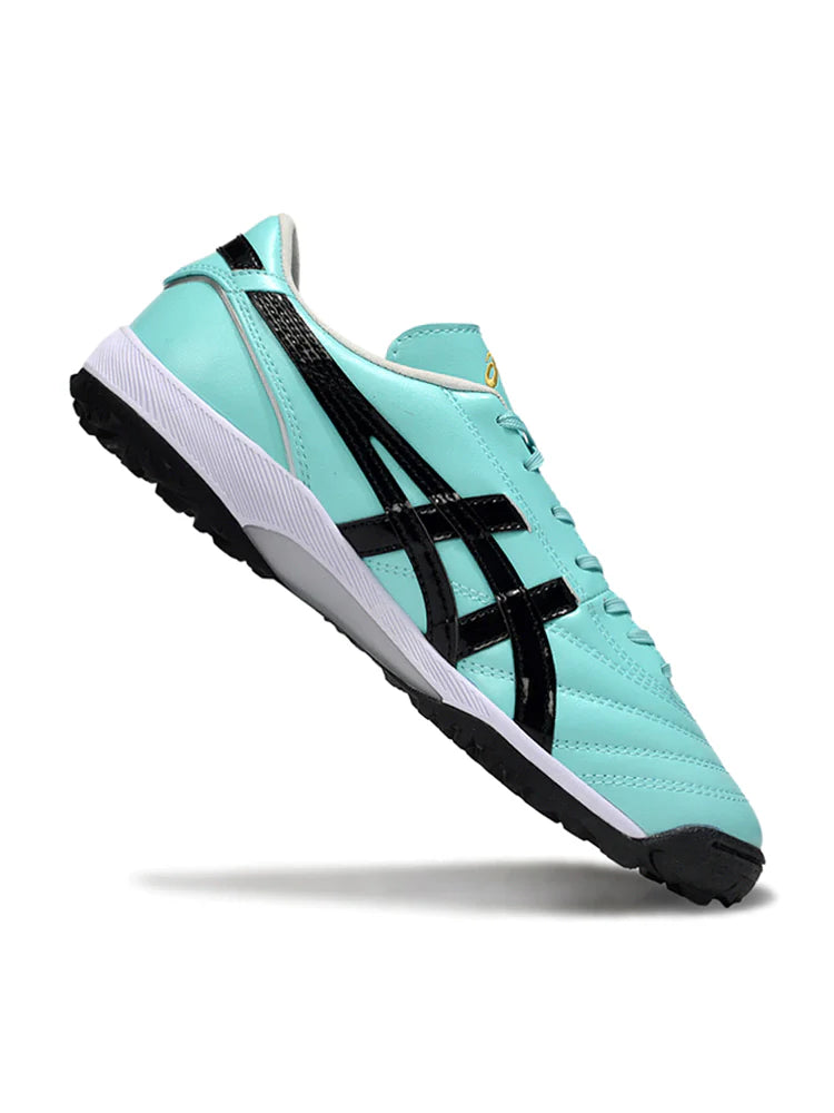 Chuteira Society Asics Japan TF Azul e Preto