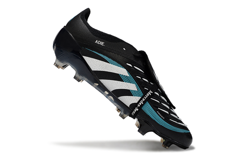 Chuteira Campo Adidas Predator FT 30 Elite FG Preto, Branco e Azul