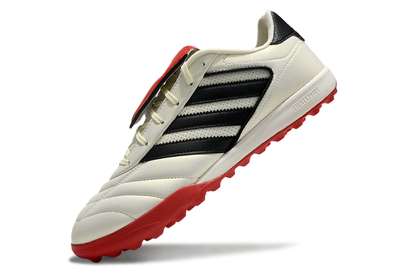 Chuteira Society Adidas Copa Gloro TF Bege, Vermelho e Preto