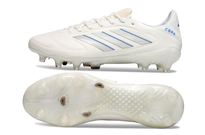 Chuteira Campo Adidas Copa Pure II Elite FG Branca e Azul "Polar Victory"
