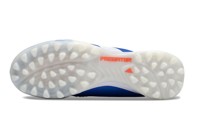 Chuteira Infantil Society Adidas Predator Elite TF Azul e Branco "Advancement Pack"