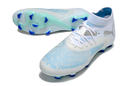 Chuteira Campo Puma Future 8 FG Branco e Azul
