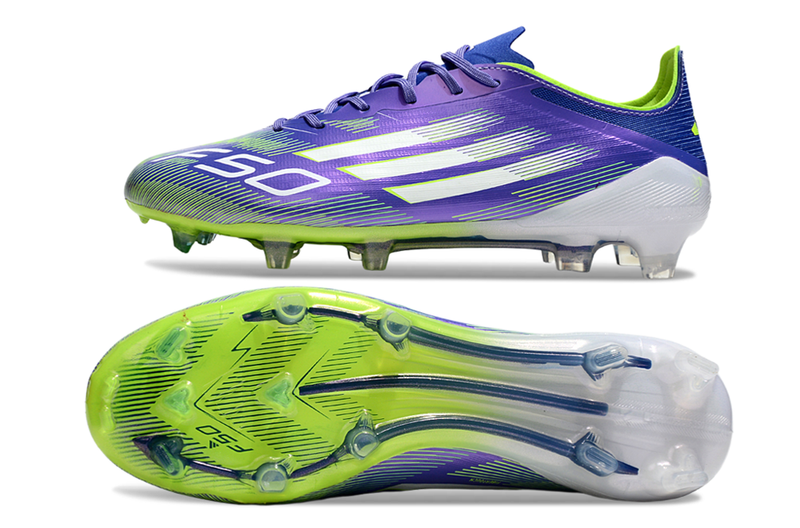 Chuteira Campo Adidas F50 FG Roxa e Verde