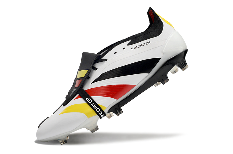 Chuteira Campo Adidas Predator FT 30 Elite FG Branca, Preto, Vermelho e Amarelo