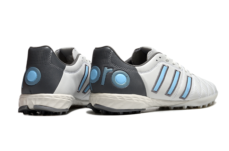 Chuteira Society Adidas AdiPure 11 Pro TF Branca, Cinza e Azul