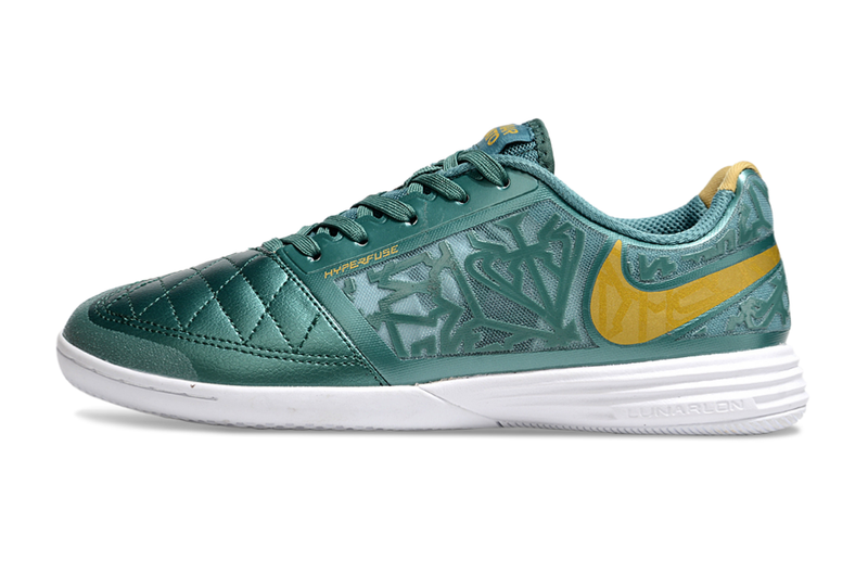 Chuteira Futsal Nike Lunar Gato II IC Verde e Dourado
