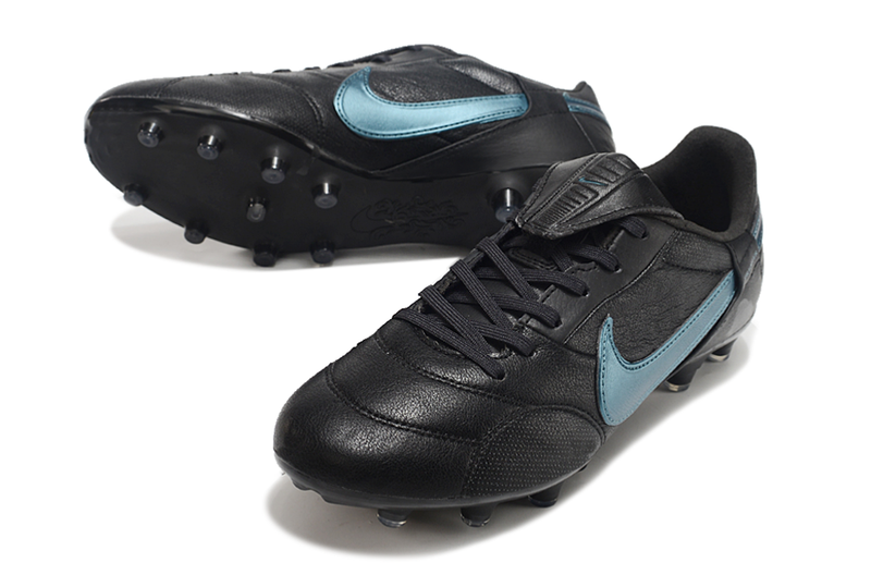 Chuteira Campo Nike Premier 3 FG Preto e Azul