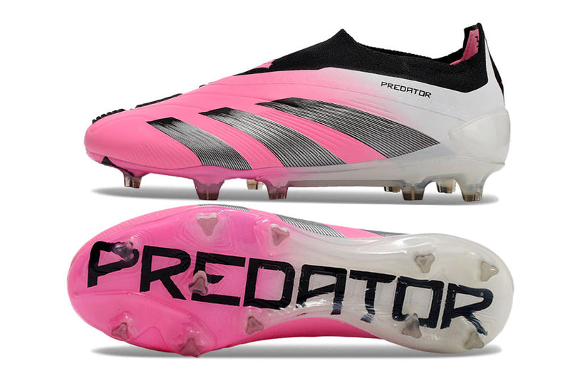 Chuteira Campo Adidas Predator LL Elite FG Branca e Rosa
