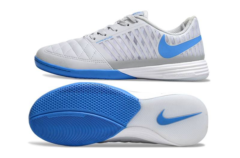 Chuteira Futsal Nike Lunar Gato II IC Cinza e Azul