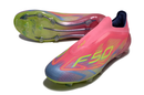 Chuteira Campo Adidas F50+ LL FG Rosa, Verde e Azul "Mystic Victory"