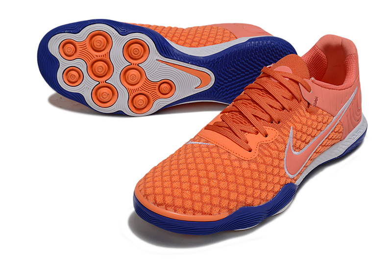 Chuteira Futsal Nike React Gato IC Laranja e Azul