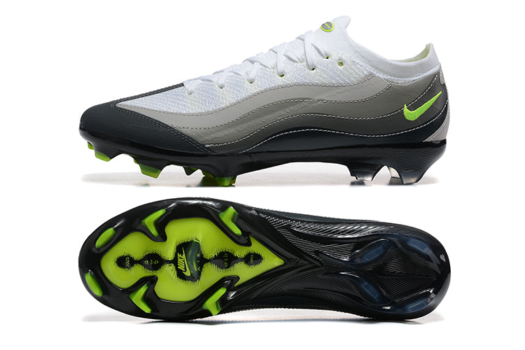 Chuteira Campo Nike Air Zoom Mercurial Vapor 16 Elite FG Branca, Cinza e Verde