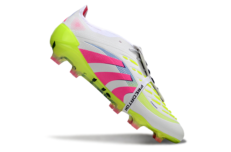 Chuteira Campo Adidas Predator FT 30 Elite FG Branco, Rosa e Verde "Celestial Victory"