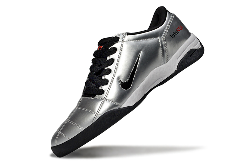 Chuteira Futsal Nike Total 90 IC Prata e Preto