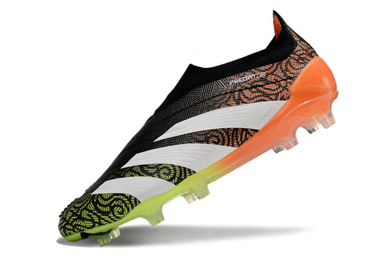 Chuteira Campo Adidas Predator LL Elite FG Preta, Laranja e Verde
