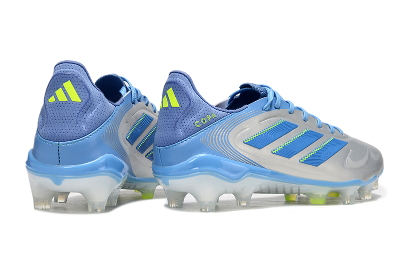 Chuteira Campo Adidas Copa Pure III Elite FG Azul e Prata "Celestial Victory"