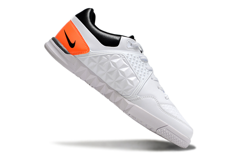 Chuteira Futsal Nike 5 StreetGato IC Branco e Laranja
