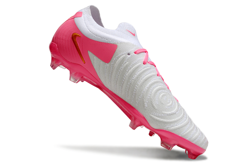 Chuteira Campo Nike Phantom GX 2 Elite FG Branca e Rosa
