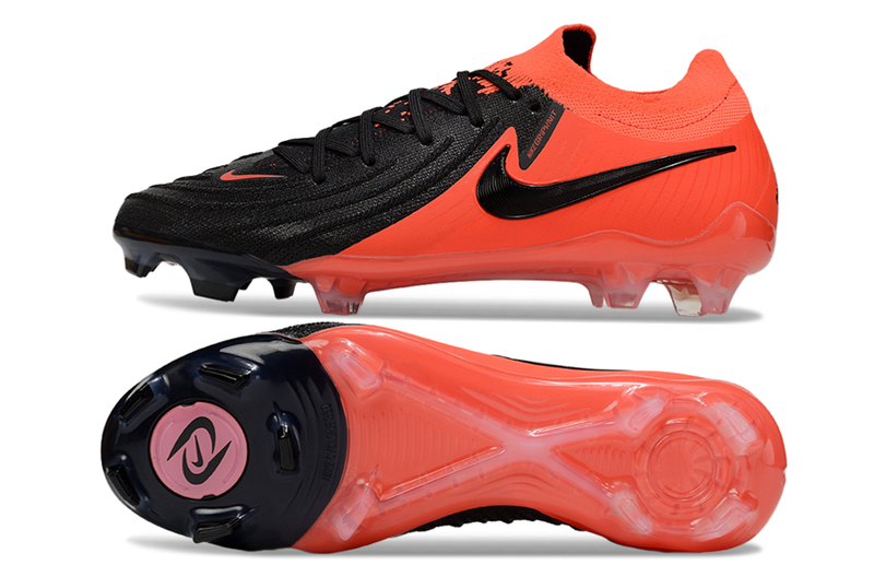 Chuteira Campo Nike Phantom GX 2 Elite FG Preta e Vermelha