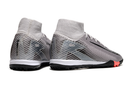 Chuteira Society Nike Air Zoom Mercurial Superfly 10 Elite TF Cinza e Preto