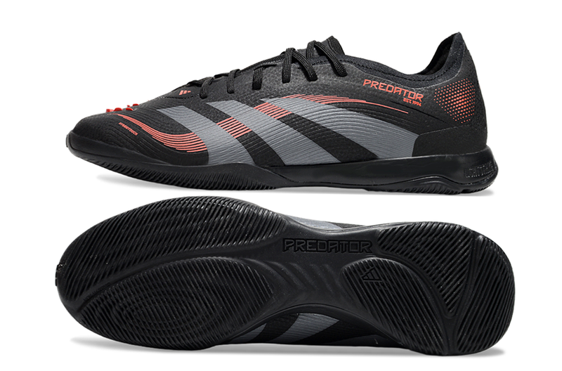 Chuteira Futsal Adidas Predator 24 Elite IC Preta e Vermelha