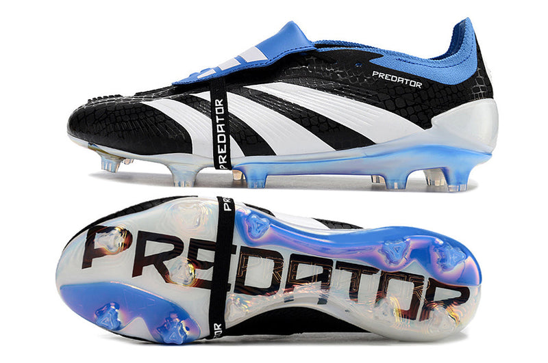Chuteira Campo Adidas Predator FT 30 Elite FG Preto e Azul