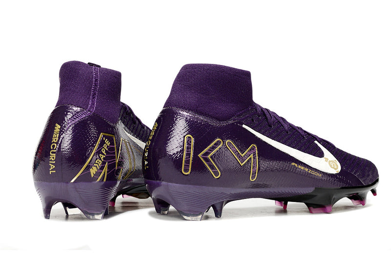 Chuteira Campo Nike Air Zoom Mercurial Superfly 10 Elite FG Roxa "Mbappes"