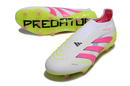Chuteira Campo Adidas Predator LL Elite FG Branco, Rosa e Verde "Celestial Victory"