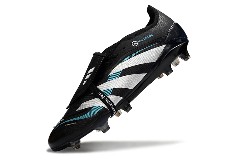 Chuteira Campo Adidas Predator FT 30 Elite FG Preto, Branco e Azul