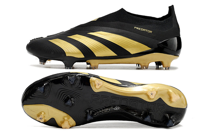 Chuteira Campo Adidas Predator LL Elite FG Preta e Dourado