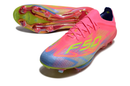 Chuteira Campo Adidas F50+ FG Rosa, Azul e Verde