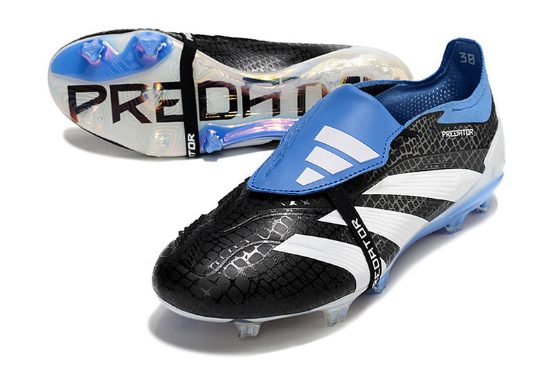 Chuteira Campo Adidas Predator FT 30 Elite FG Preto e Azul