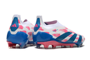Chuteira Campo Adidas Predator LL Elite FG Branca, Azul e Rosa "Reemergence Pack"