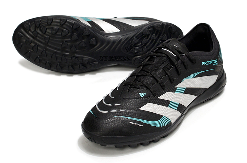 Chuteira Society Adidas Predator Elite TF Preto, Branco e Verde