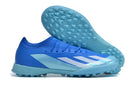 Chuteira Infantil Society Adidas X Crazyfast.1 TF Azul "Marine Rush Pack"