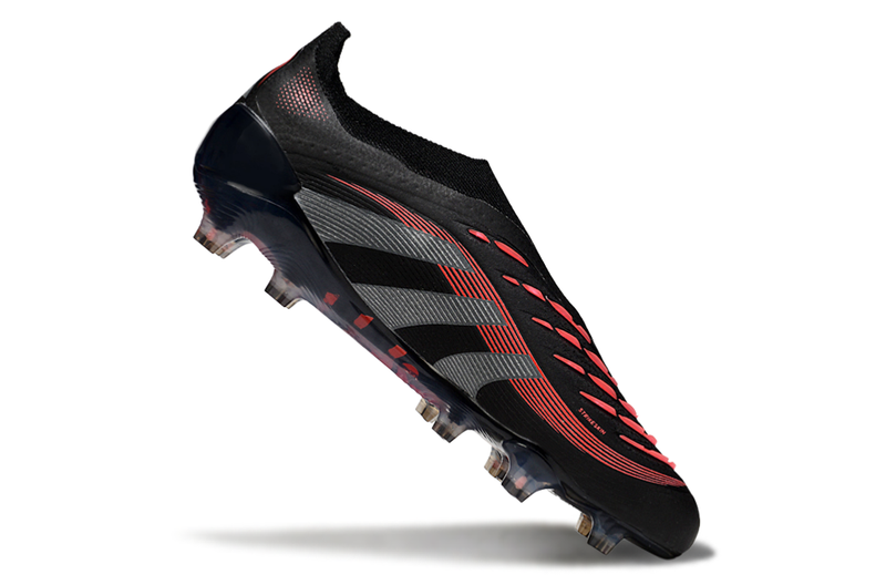 Chuteira Campo Adidas Predator LL Elite FG Preta e Vermelha "Stealth Victory"
