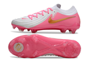 Chuteira Campo Nike Phantom GX 2 Elite FG Branca e Rosa