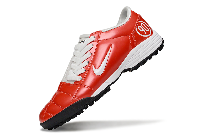 Chuteira Society Nike Total 90 TF Vermelha e Branca