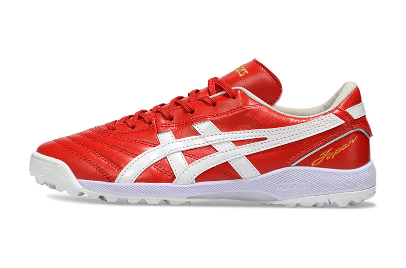 Chuteira Society Asics Japan TF Vermelha