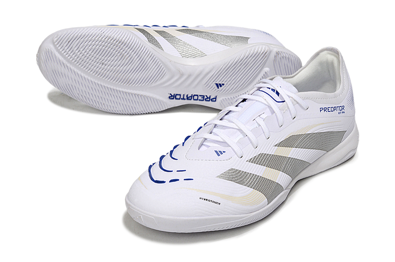Chuteira Futsal Adidas Predator 24 Elite IC Branca e Azul "Polar Victory"