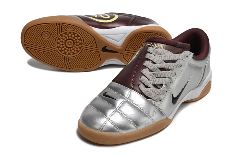 Chuteira Futsal Nike Total 90 IC Prata e Bordo